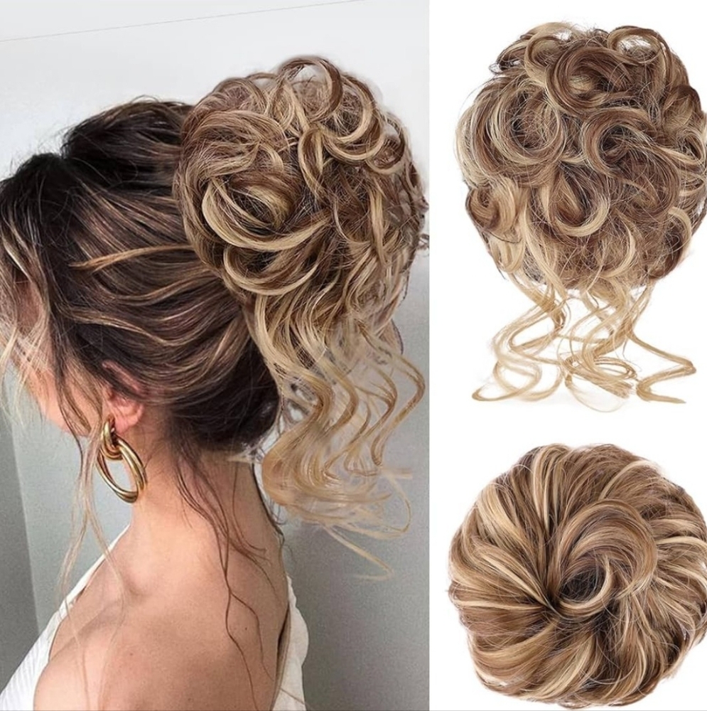 Messy bun hair piece